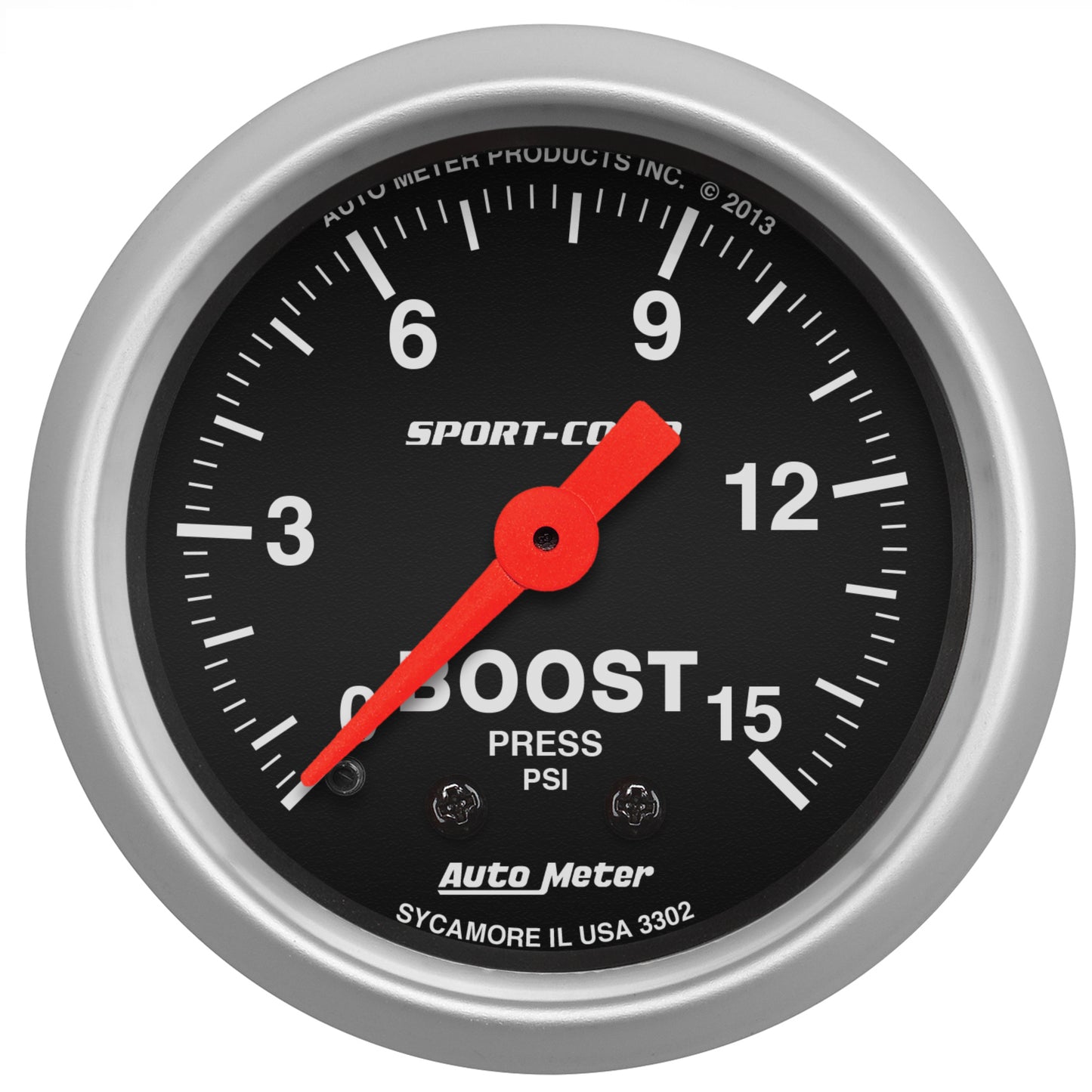 AutoMeter 2-1/16 in. BOOST 0-15 PSI SPORT-COMP 3302