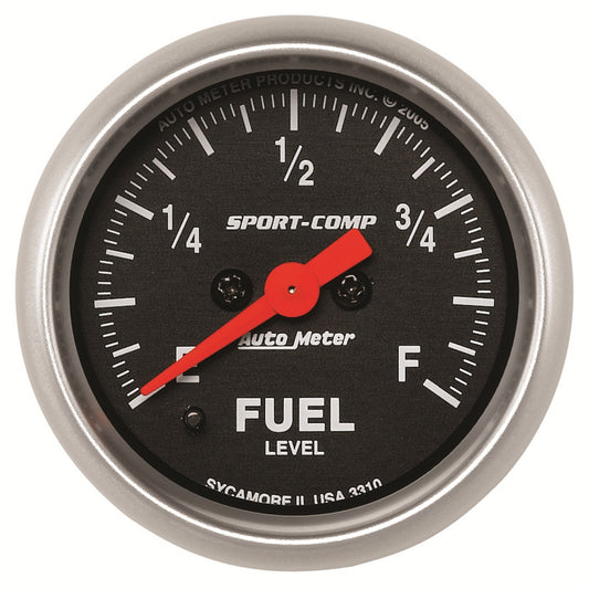 AutoMeter 2-1/16 in. FUEL LEVEL PROGRAMMABLE 0-280 O SPORT-COMP 3310
