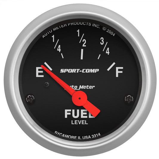 AutoMeter 2-1/16 in. FUEL LEVEL 0-90 O SSE SPORT-COMP 3314
