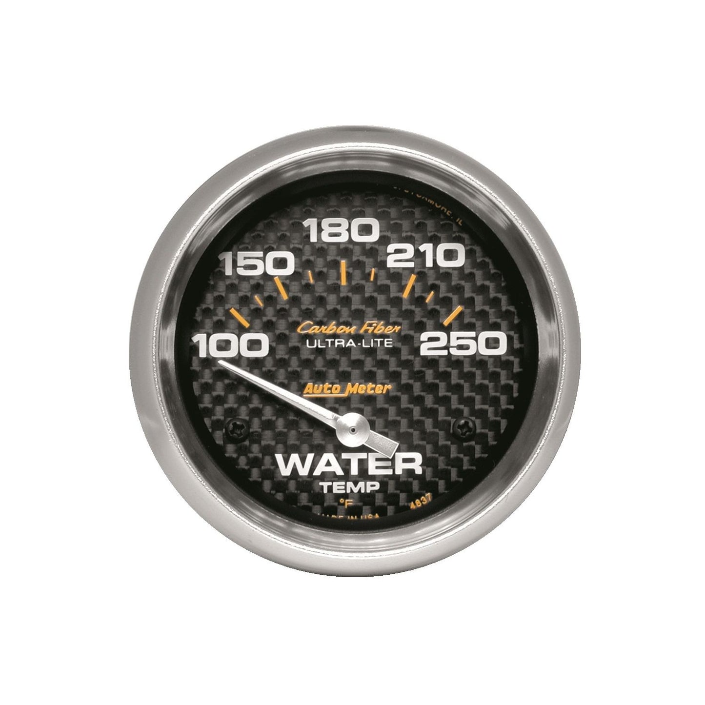AutoMeter 2-5/8 in. WATER TEMPERATURE 100-250 Fahrenheit CARBON FIBER 4837