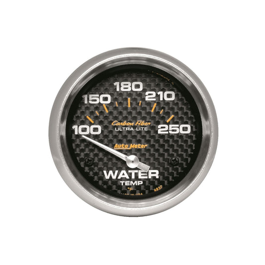 AutoMeter 2-5/8 in. WATER TEMPERATURE 100-250 Fahrenheit CARBON FIBER 4837