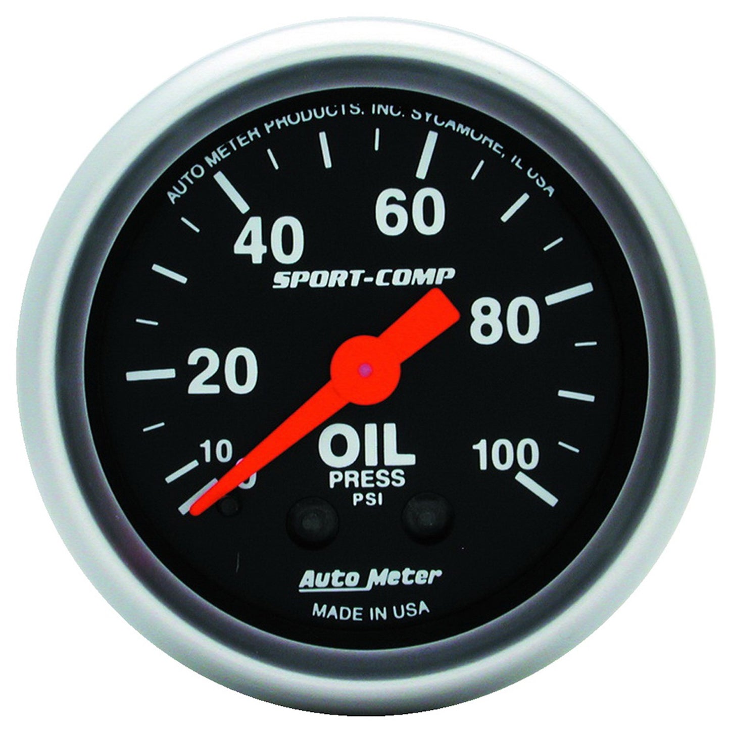 AutoMeter 2-1/16 in. OIL PRESSURE 0-100 PSI SPORT-COMP 3321