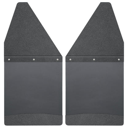 Husky Liners Kick Back Mud Flaps 12" Wide - Black Top and Black Weight 17101