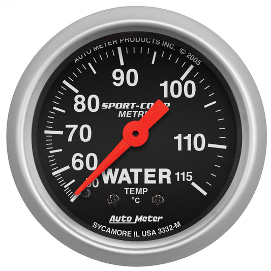 AutoMeter 2-1/16 in. WATER TEMPERATURE 50-115 Celsius SPORT-COMP 3332-M