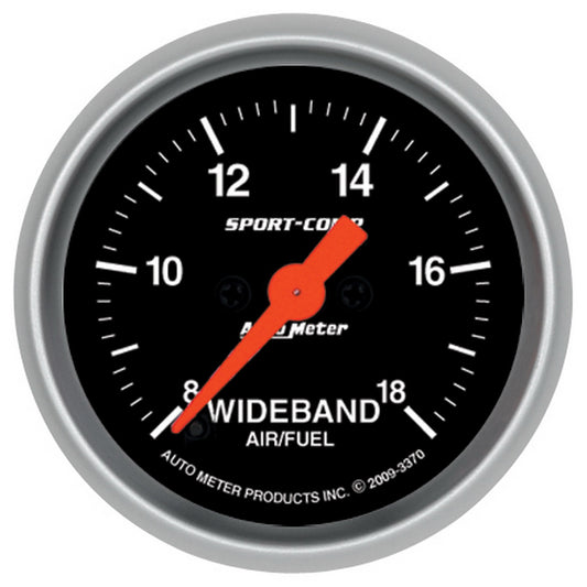 AutoMeter 2-1/16 in. WIDEBAND AIR/FUEL RATIO ANALOG 8:1-18:1 AFR SPORT-COMP 3370