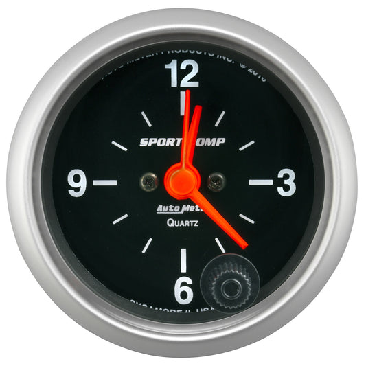 AutoMeter 2-1/16 in. CLOCK 12 HOUR SPORT-COMP 3385