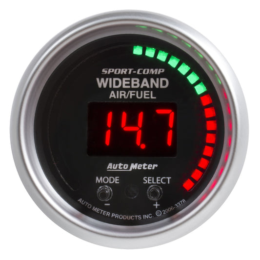 AutoMeter 2-1/16 in. WIDEBAND PRO PLUS AIR/FUEL RATIO 6:1-20:1 AFR SPORT-COMP 3397