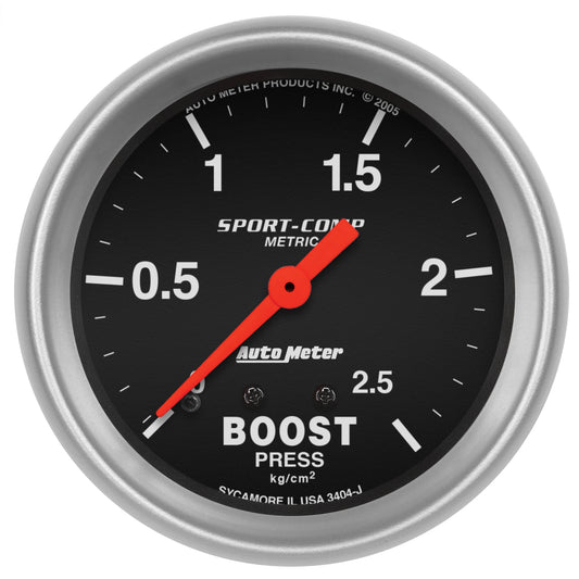 AutoMeter 2-5/8 in. BOOST 0-2.5 KG/CM2 SPORT-COMP 3404-J