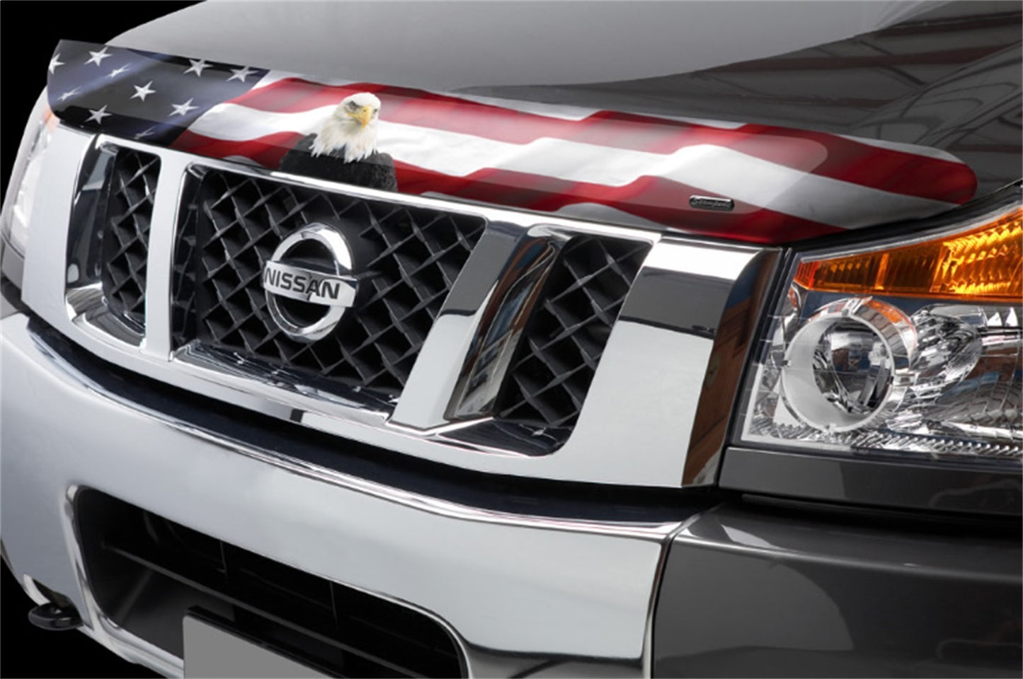 Stampede 3411-30 Vigilante Premium Hood Protector American Flag W/Eagle For 2004-2015 Nissan Titan 2005-2015 Nissan Armada