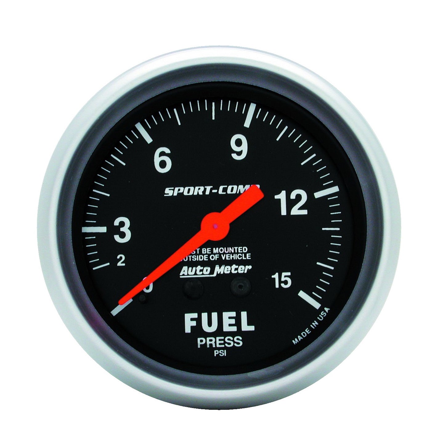AutoMeter 2-5/8 in. FUEL PRESSURE 0-15 PSI SPORT-COMP 3411