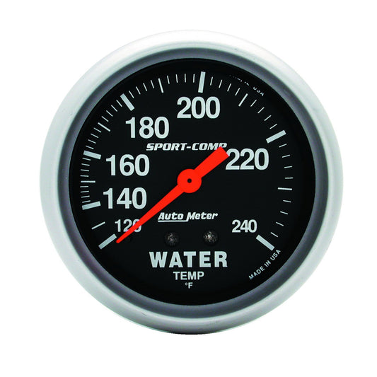 AutoMeter 2-5/8 in. WATER TEMPERATURE 120-240 Fahrenheit SPORT-COMP 3432