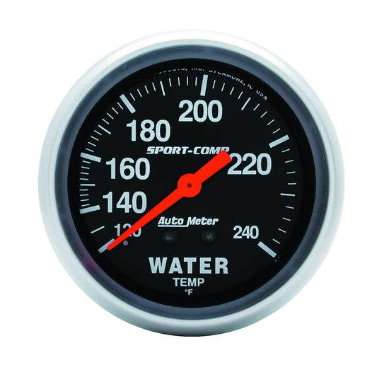 AutoMeter 2-5/8 in. WATER TEMPERATURE 120-240 Fahrenheit SPORT-COMP 3433