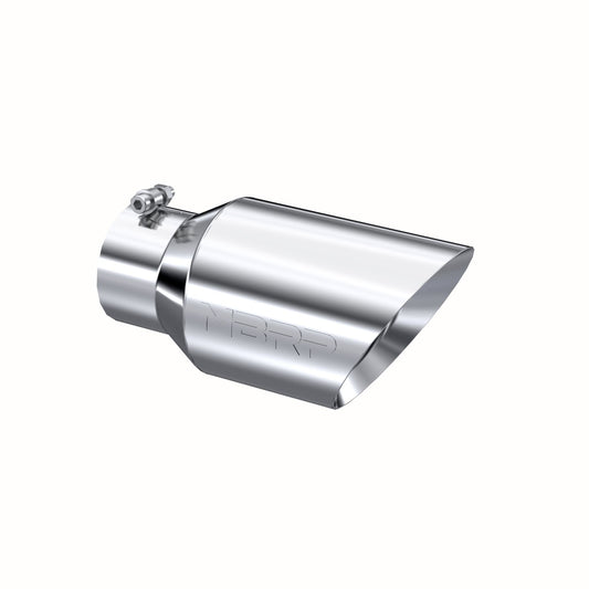 MBRP Exhaust Tip; 6in. O.D. Dual Wall Angled 4in. inlet 12in. length; T304 T5072