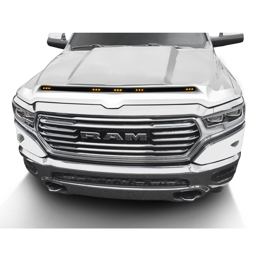 Auto Ventshade 753163-PWD Aeroskin LightShield Color Hood Protector Ivory Pearl Tri-Coat For 2019-2022 Ram 1500; Will Not Fit Rebel And TRX Models