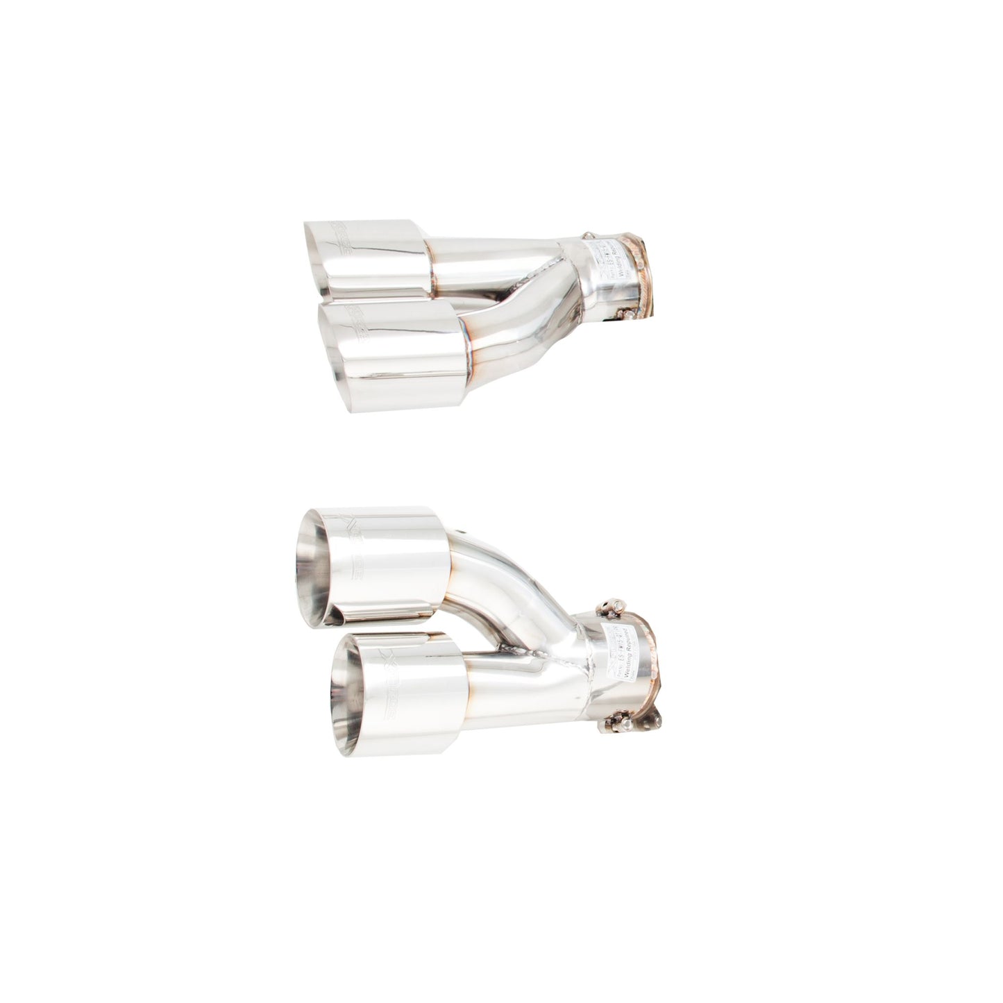 XFORCE Ford Mustang GT 2015- Twin Quad Tip Option (twin 3.5 Inch Tips Oval Rear Only) (for Xforce System Only Will NOT Fit OEM); Exhaust Tail Pipe Tip ES-FM15-QT