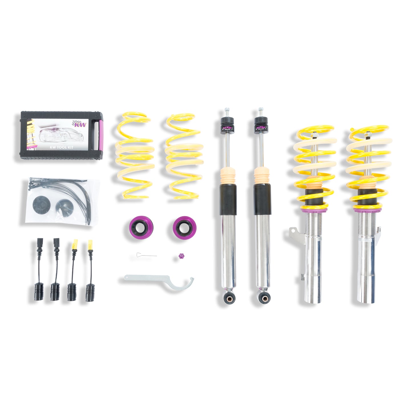 KW Suspensions 352100AE KW V3 Coilover Kit Bundle - Audi TT TT-S TT-RS Coup; Quattro with magnetic ride