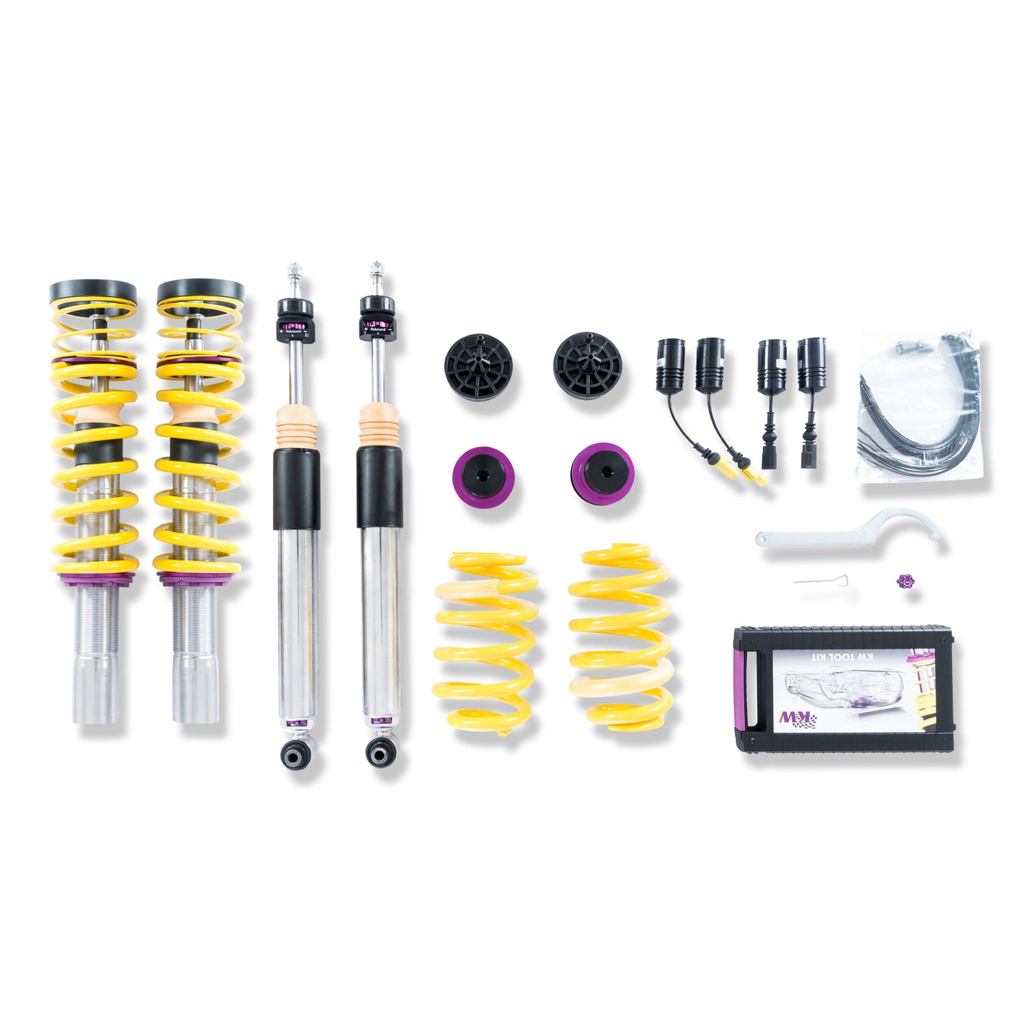 KW Suspensions 352100AU KW V3 Coilover Kit Bundle - Audi A5 (B9) Sportback; Quattro; with electronic damping control