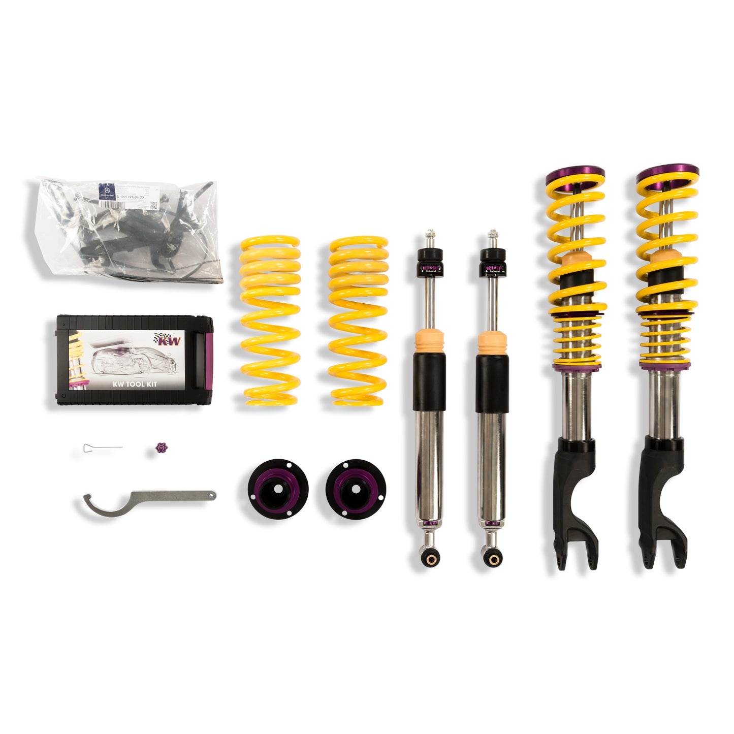 KW Suspensions 35225086 KW V3 Coilover Kit - Mercedes C Class (W205) Sedan Coupe; 4MATIC (AWD) without EDC