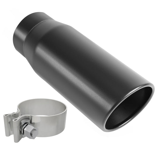 MagnaFlow 4in. Round Black Coated Exhaust Tip 35236 MAGNAFLOW-35236
