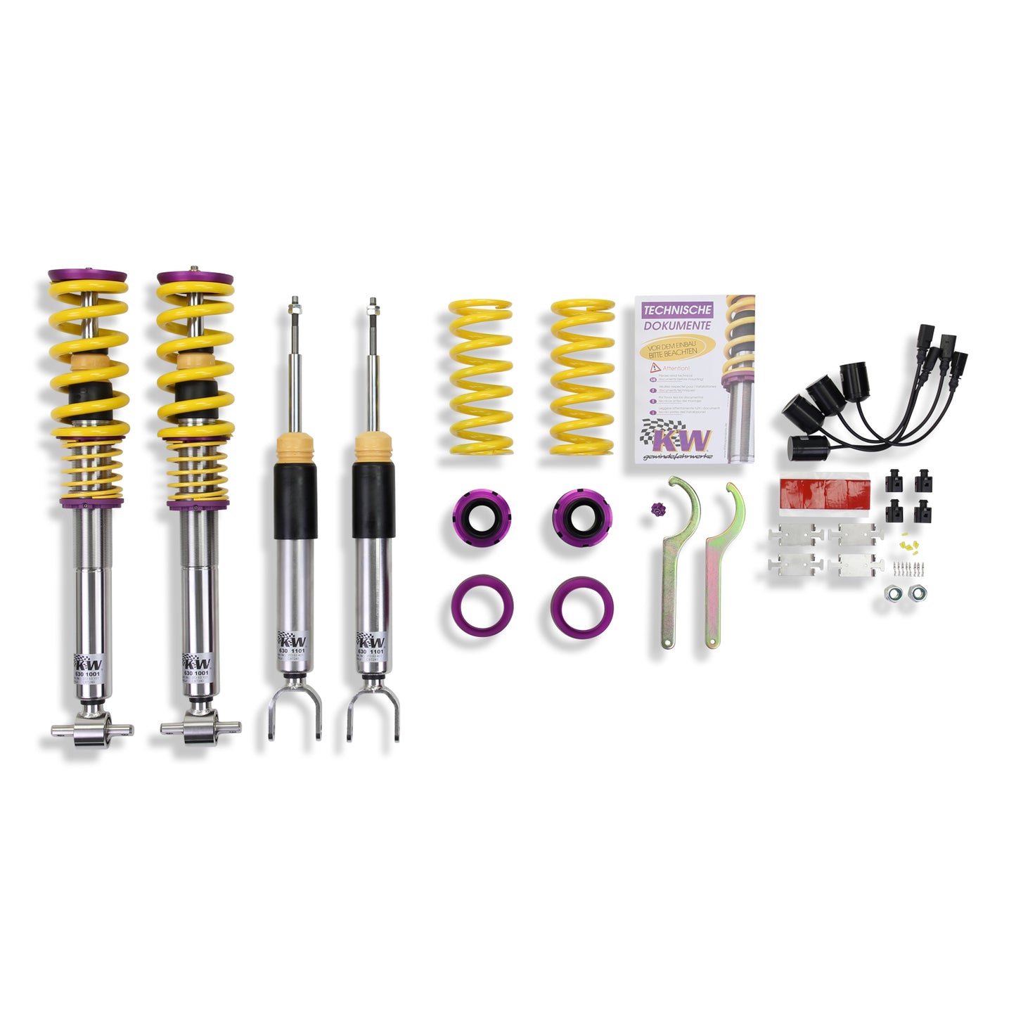 KW Suspensions 35263003 KW V3 Coilover Kit Bundle - Cadillac CTS CTS-V for vehicles equipped with magnetic ride