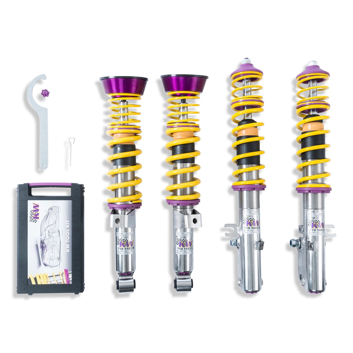 KW Suspensions 35271005 KW V3 Coilover Kit - Porsche 911 (993) Carrera 4 4S Turbo; incl. Convertible