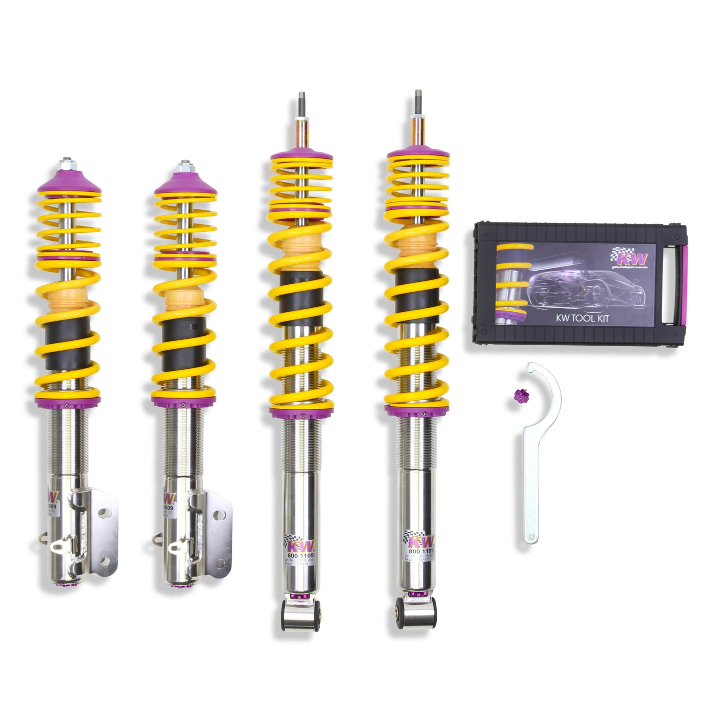 KW Suspensions 35280003 KW V3 Coilover Kit - VW Golf II / Jetta II (19E) 2WD all engines