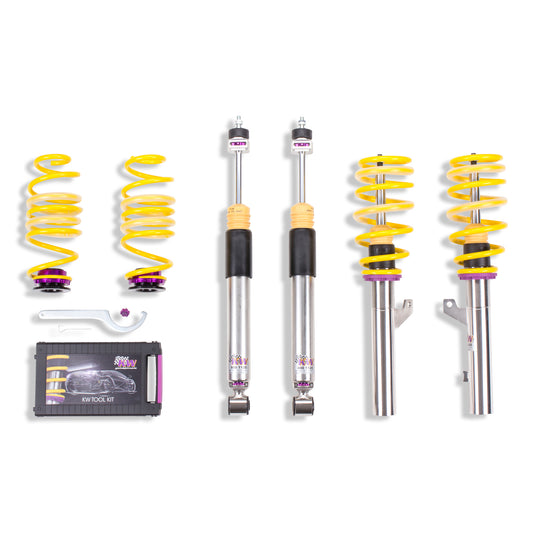 KW Suspensions 35281028 KW V3 Coilover Kit - Audi A3 (8V) & Golf VII; FWD TDI