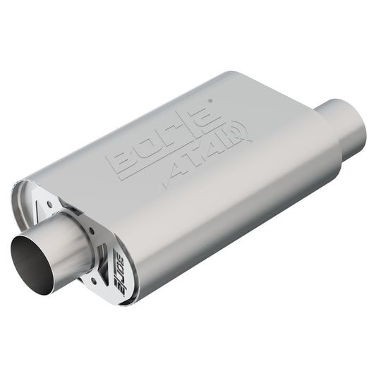 Borla CrateMuffler Muffler Chevrolet Small Block 350/ 383/ 406 CID V8 High Output 3in Offset Inlet/ 3in Center Outlet ATAK 400844