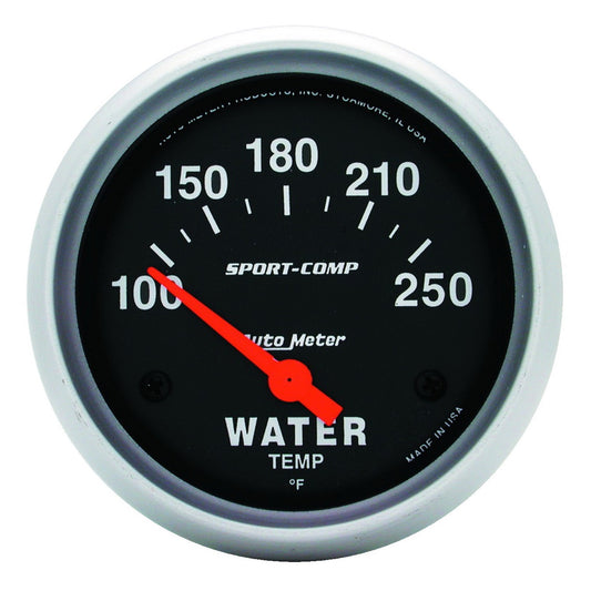 AutoMeter 2-5/8 in. WATER TEMPERATURE 100-250 Fahrenheit SPORT-COMP 3531