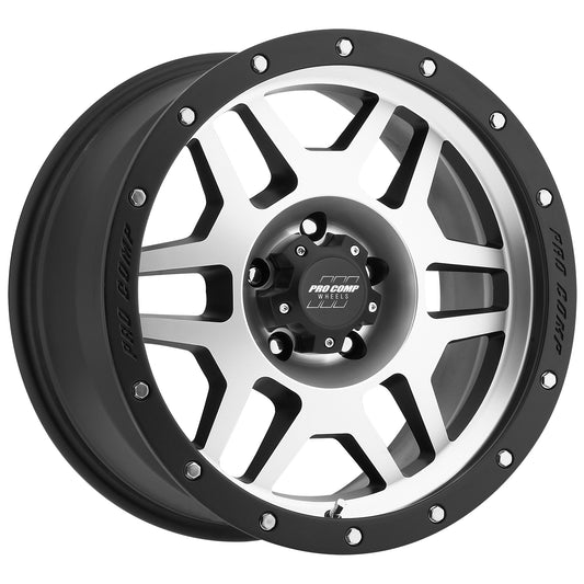 Pro Comp Wheels Phaser Machined 17X9 5x5 4.75BS Offset -6mm Cap P/N 5041550000 3541-7973