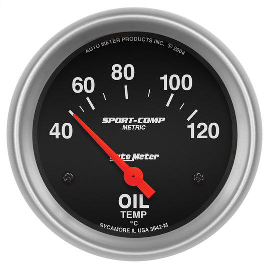 AutoMeter 2-5/8 in. OIL TEMPERATURE 40-120 Celsius SPORT-COMP 3542-M