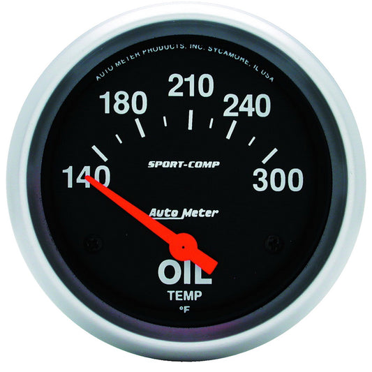 AutoMeter 2-5/8 in. OIL TEMPERATURE 140-300 Fahrenheit SPORT-COMP 3543