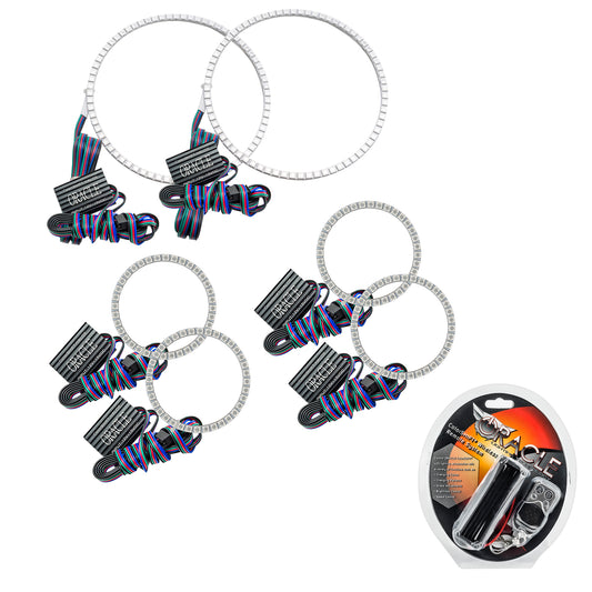 Oracle Lighting 3564-330 - Nissan Frontier 2001-2004 ORACLE ColorSHIFT Halo Kit - Triple