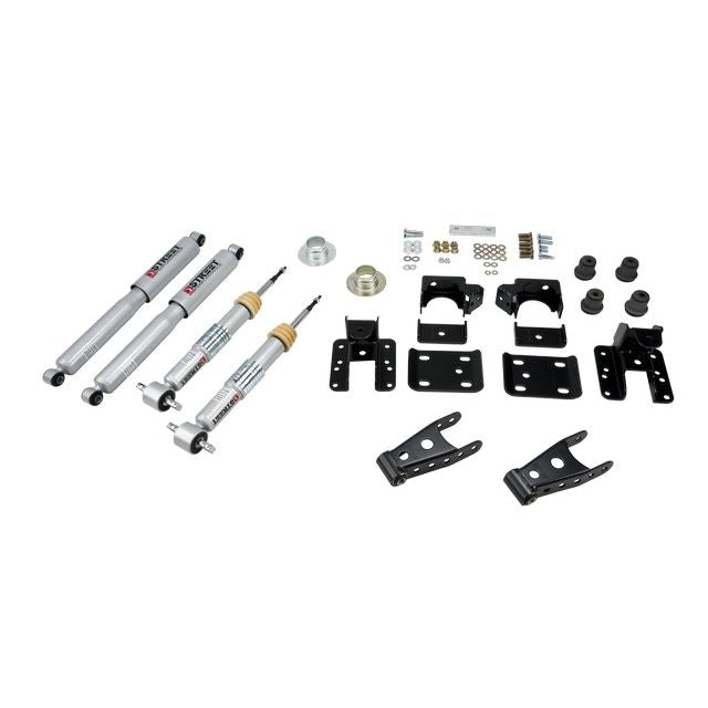 BELLTECH 646SP LOWERING KITS Front And Rear Complete Kit W/ Street Performance Shocks 2007-2013 Chevrolet Silverado/Sierra ((All Cabs) 2WD/4WD) +1 in. to -2 in. F/4 in. R drop W/ Street Performance Shocks