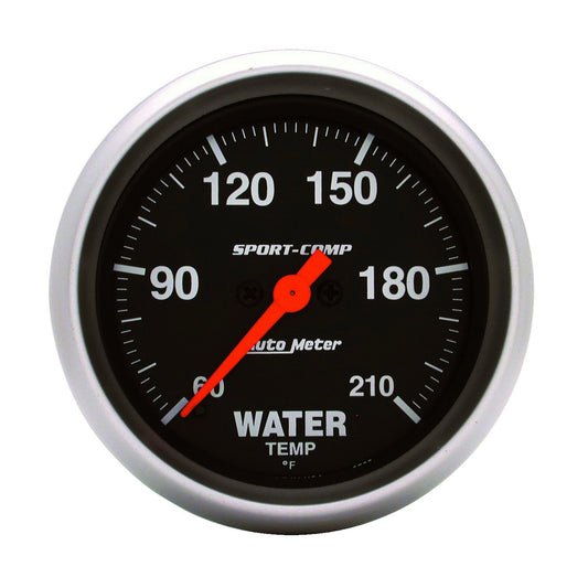 AutoMeter 2-5/8 in. WATER TEMPERATURE 60-210 Fahrenheit SPORT-COMP 3569