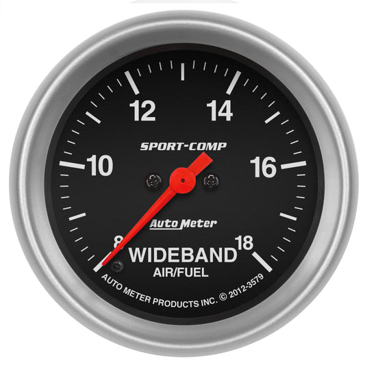 AutoMeter 2-5/8 in. WIDEBAND AIR/FUEL RATIO ANALOG 8:1-18:1 AFR SPORT-COMP 3579
