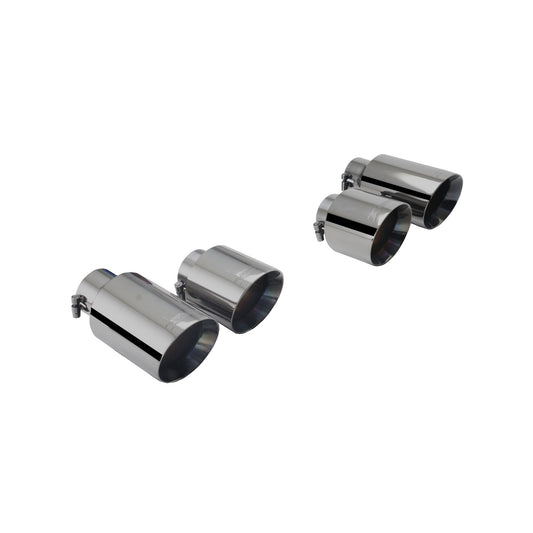 XFORCE VW Golf Mark 7R 2013(EU) 2015(US)-2018 Black Quad Tip Option (for Xforce System Only Will NOT Fit OEM); Exhaust Tail Pipe Tip ES-VW09-BLACKTIPS