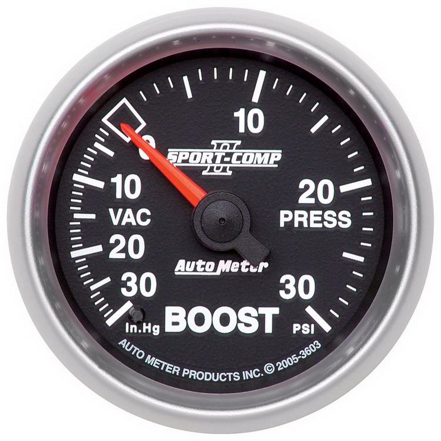 AutoMeter 2-1/16 in. BOOST/VACUUM 30 IN HG/30 PSI SPORT-COMP II 3603