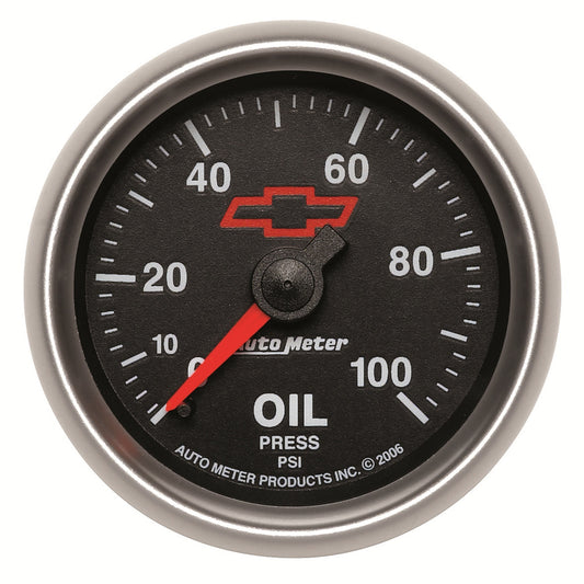AutoMeter 2-1/16 in. OIL PRESSURE 0-100 PSI GM BLACK 3621-00406
