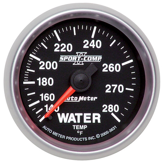 AutoMeter 2-1/16 in. WATER TEMPERATURE 140-280 Fahrenheit SPORT-COMP II 3631