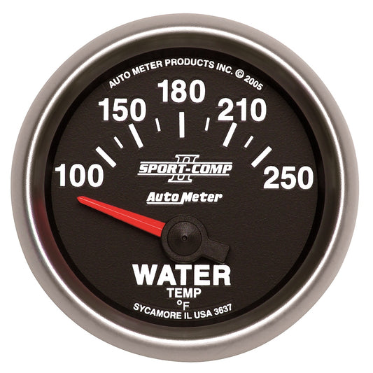 AutoMeter 2-1/16 in. WATER TEMPERATURE 100-250 Fahrenheit SPORT-COMP II 3637