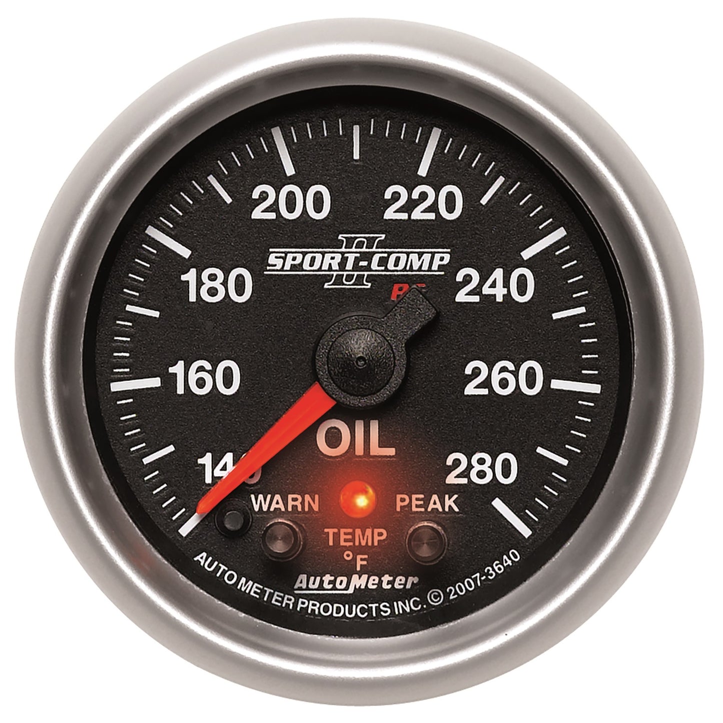 AutoMeter 2-1/16 in. OIL TEMPERATURE 140-280 Fahrenheit SPORT-COMP II 3640