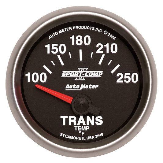 AutoMeter 2-1/16 in. TRANSMISSION TEMPERATURE 100-250 Fahrenheit SPORT-COMP II 3649
