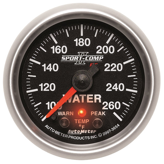 AutoMeter 2-1/16 in. WATER TEMPERATURE 100-260 Fahrenheit SPORT-COMP II 3654