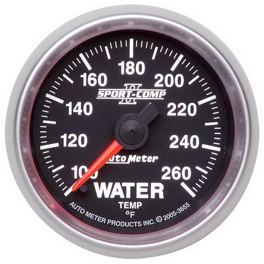 AutoMeter 2-1/16in WATER TEMPERATURE 100-260 deg F SPORT-COMP II 3655