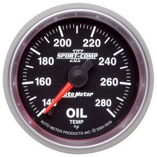 AutoMeter 2-1/16in OIL TEMPERATURE 140-280 deg F SPORT-COMP II 3656