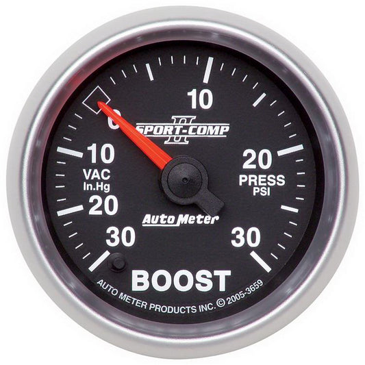 AutoMeter 2-1/16in BOOST/VACUUM 30 IN HG/30 PSI SPORT-COMP II 3659