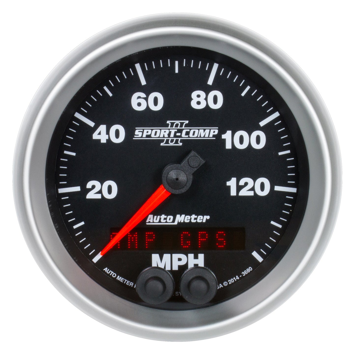 AutoMeter 3-3/8 in. GPS SPEEDOMETER 0-140 MPH SPORT-COMP II 3680