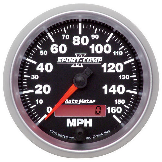 AutoMeter 3-3/8 in. SPEEDOMETER 0-160 MPH SPORT-COMP II 3688