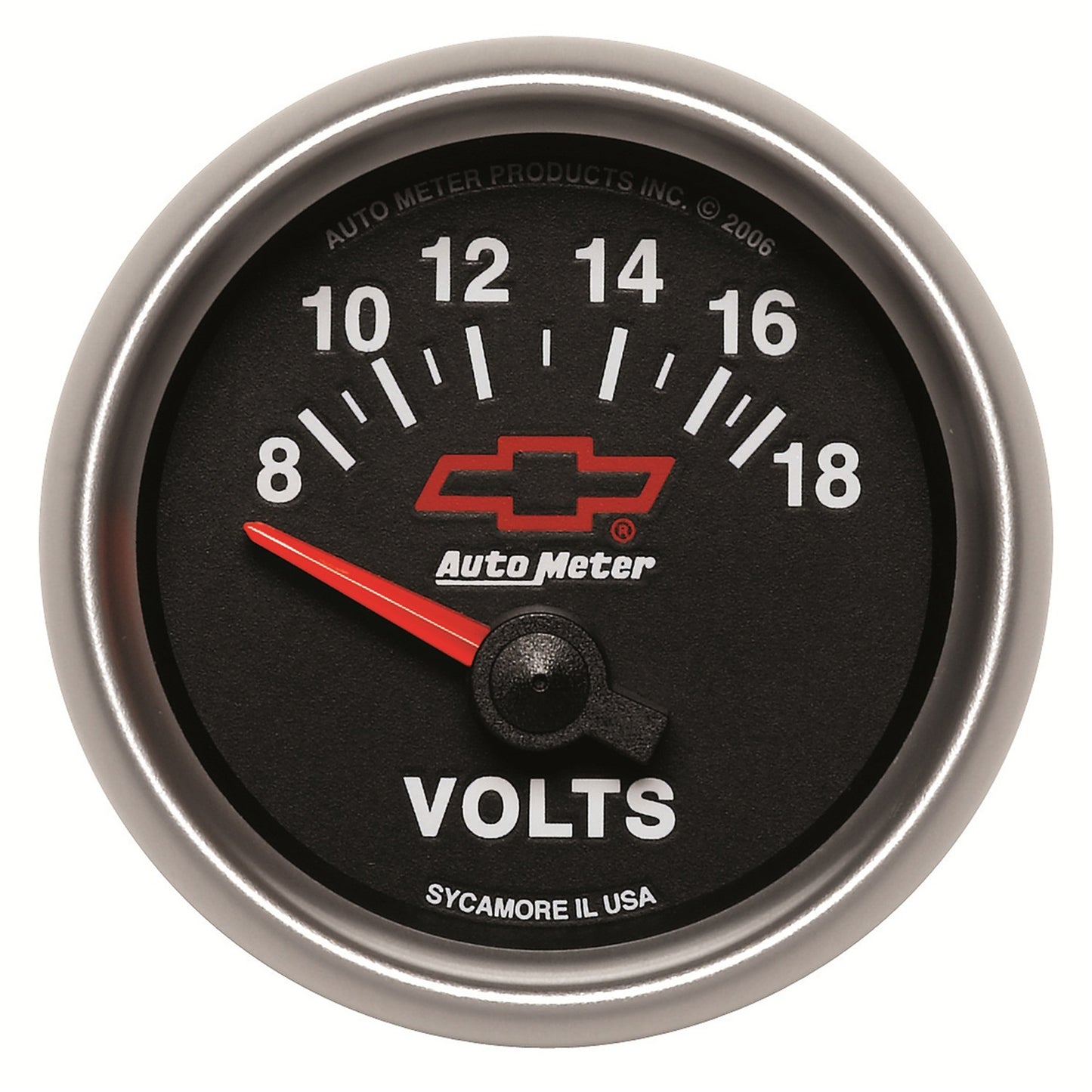 AutoMeter 2-1/16 in. VOLTMETER 8-18V GM BLACK 3692-00406